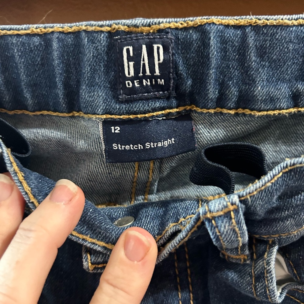 Girls Gap size 12 Stretch Straight jeans with adjustable waist